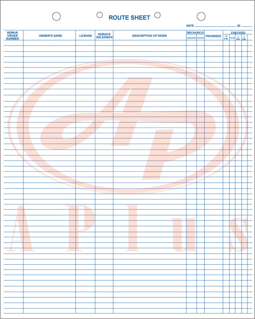 AP-DSA-547 • Service Routing Sheets