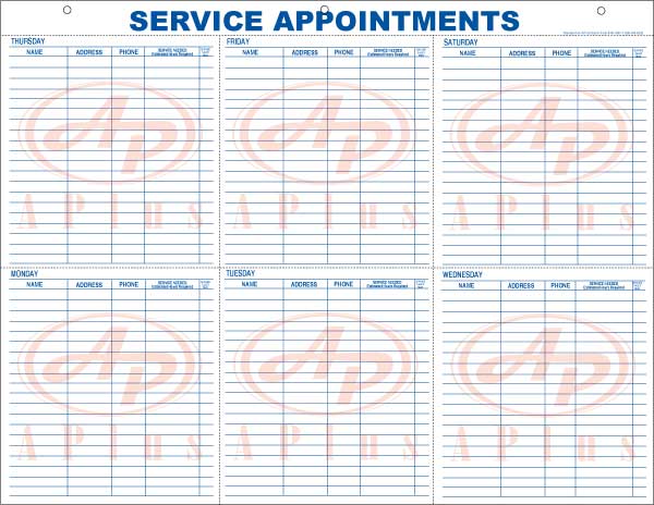 AP-63-N • Service Appointments