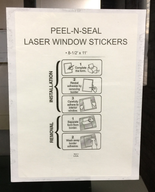 Laser Window Stickers