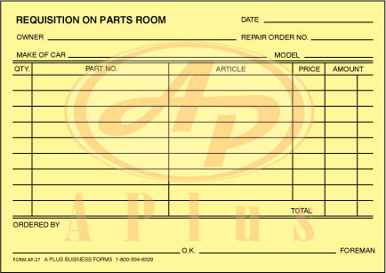 AP-27 • Parts Requisitions