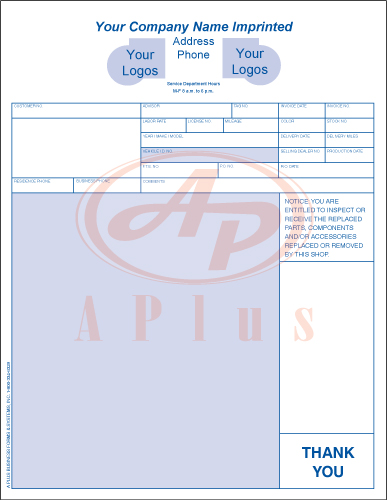 AP-LSI-1 • Imprinted Laser Service Invoice