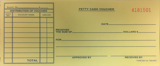 AP-DSA-130 • Petty Cash Voucher