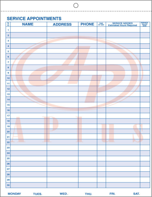 AP-63-SA • Service Appointments