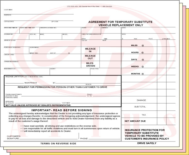 AP-CFD-252SL • Rental Agreements