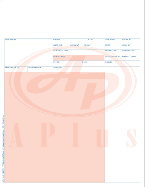 AP-LCS-SER-INV • Laser Service Invoice