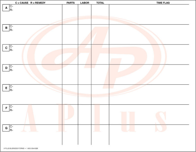 AP-LWO-B1 • Laser Repair Order Backers