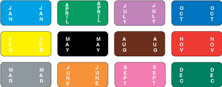 AP-MONTH • Color Code Month Labels in Ringbook Sheets