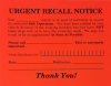 AP-RT-6 • Urgent Recall Notice Postcards